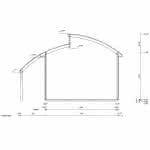 Gerätehaus Zubehör Schleppdach Nautic 30-30 | Fichte natur