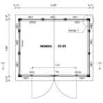 Gartenhaus mit Schleppdach 230 x 186 cm | KDI