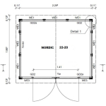 Gartenhaus mit Schleppdach 230 x 186 cm | Fichte natur