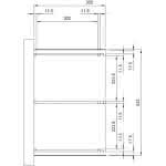 Terrassendach mit Trapez-Lichtplatten classic 522x350 cm 522x350 cm | Lärche/Douglasie naturbelassen