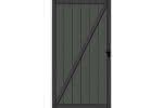 Systemzaun Kingston Vertical cWPC Anthrazit Türelement DIN links 100 x 181 cm Tür 100x181 cm DIN li | Anthrazit