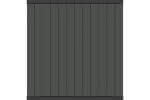 Systemzaun Kingston Vertical cWPC Anthrazit Zaunelement 176 x 183 cm Steckzaun 176x183 cm | Anthrazit