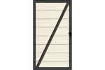 Systemzaun Kingston XL cWPC Beige Türelement DIN links 100 x 181 cm Tür 100x181 cm DIN li | Beige