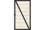 Systemzaun Kingston XL cWPC Beige Türelement DIN rechts 100 x 181 cm Tür 100x181 cm DIN re | Beige