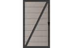 Systemzaun Kingston XL cWPC Steingrau Türelement DIN links 100 x 181 cm Tür 100x181 cm DIN li | Steingrau