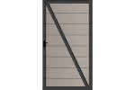 Systemzaun Kingston XL cWPC Steingrau Türelement DIN rechts 100 x 181 cm Tür 100x181 cm DIN re | Steingrau