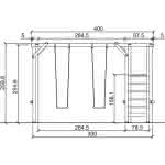 Doppelschaukel-Anlage „Lasse“ mit 150 cm hohem Podest 