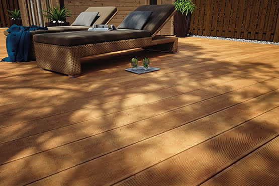 Bangkirai, FSC-zertifiziert (FSC 100%), naturbelassen Anti-Slip-Profil 38x145x4880 mm 4,88 m