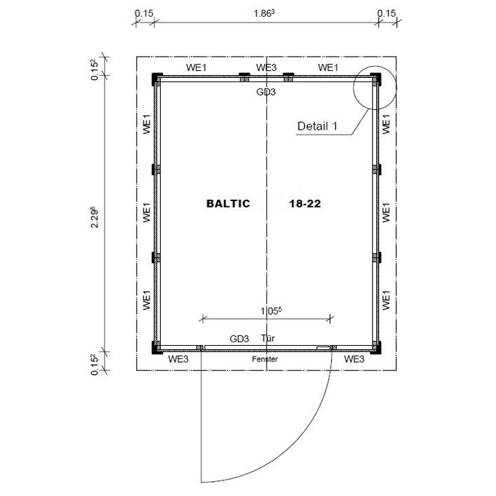 Gartenhaus - Gerätehaus -Geräteschuppen Holz 186 x 230 cm