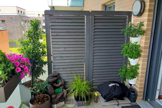 Sichtschutz mit verstellbaren Lamellen Limone 