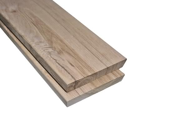 Eiche naturbelassen, beidseitig glattes Profil, FSC-zertifiziert (FSC 100%) 