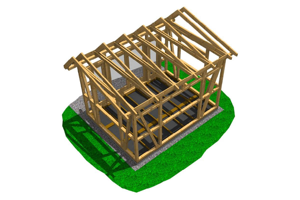 Gartenhaus Skyline 4,00 x 3,00 m | ohne Pott- und Deckelschalung