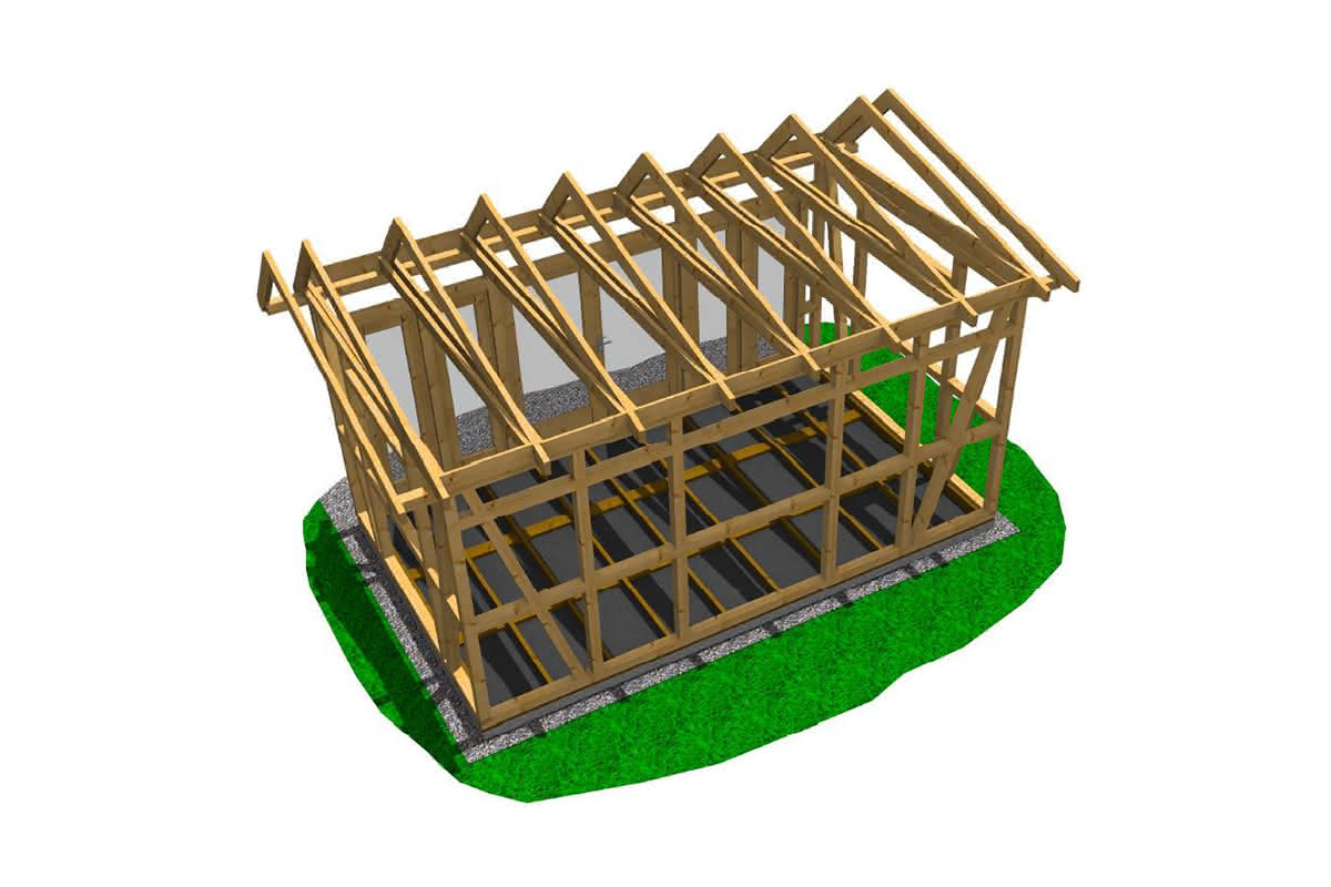 Gartenhaus Skyline 5,00 x 3,00 m | ohne Pott- und Deckelschalung