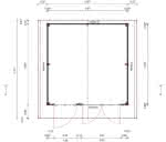Schwedenhaus als Gartenhaus 300 x 300 cm