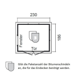 Gartenhaus mit Schleppdach 230 x 186 cm | Fichte natur