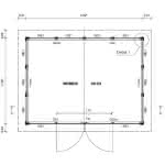 Gartenhaus mit Schleppdach 303 x 223 cm | KDI
