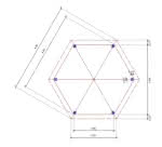 Gartenpavillon 6-Eck Modena Typ 2, Ø 450 cm 