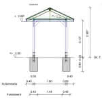 Holzpavillon Bausatz Monaco Typ 1, Größe 278x278 cm 