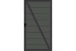 Systemzaun Kingston XL cWPC Anthrazit Türelement DIN rechts 100 x 181 cm Tür 100x181 cm DIN re | Anthrazit