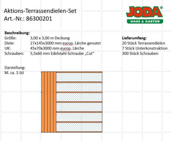 Terrassenbelag günstig 3x3 m