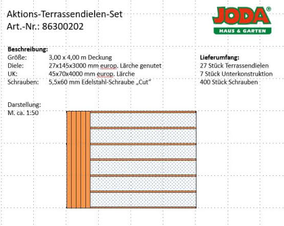 Terrassenbelag günstig 3x4 m