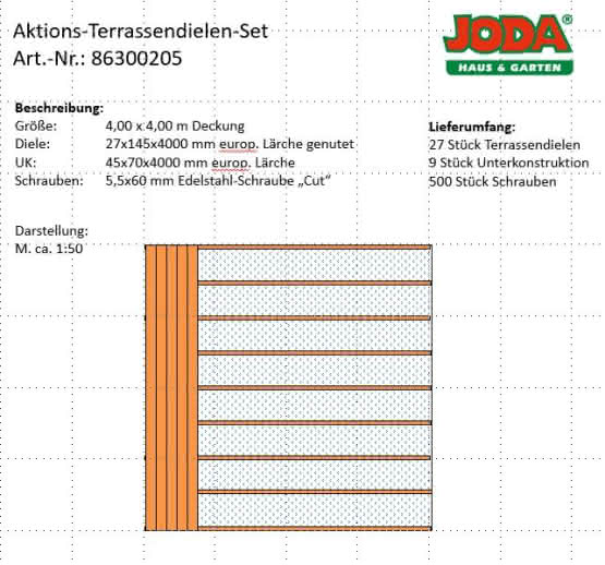 Terrassenbelag günstig 4x4 m