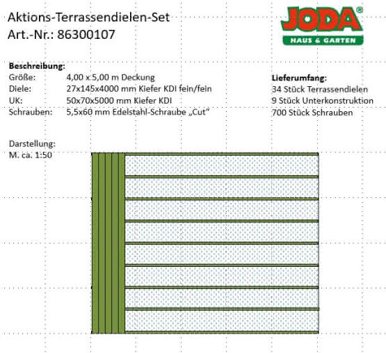 Günstige Terrassendielen 4x5 m