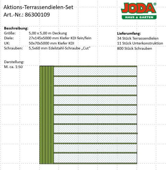 Terrassenbelag günstig 5x5 m