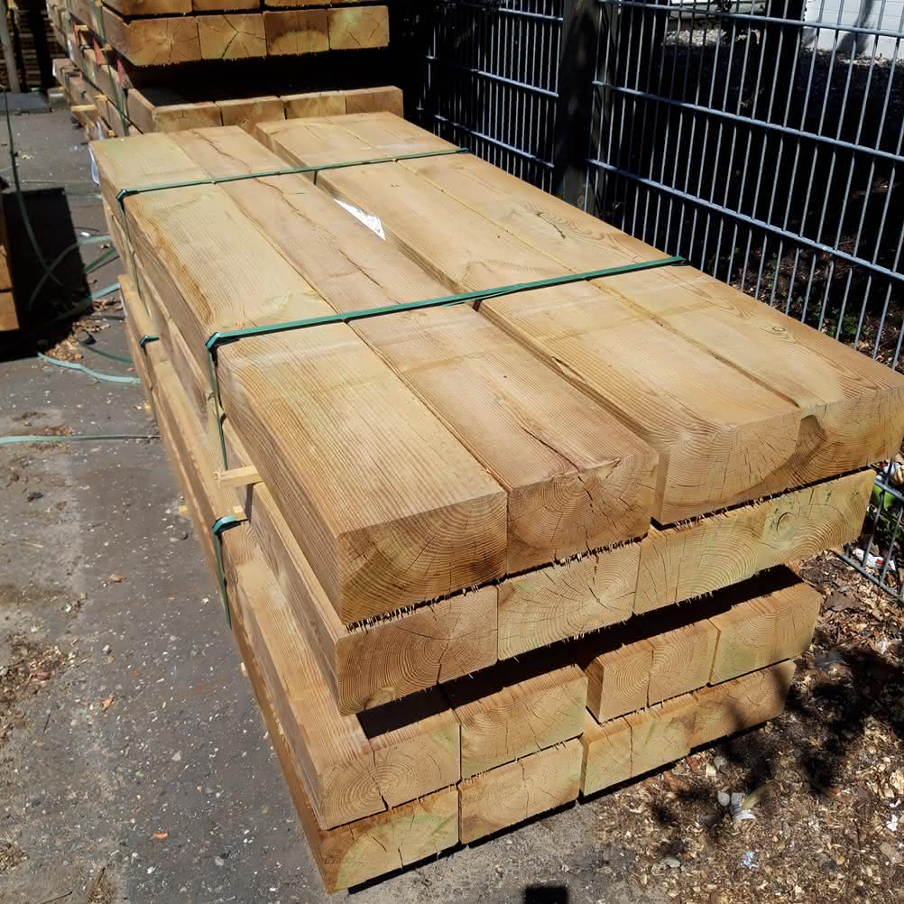 Ben Sandkasten XL 210 x 210 x 24 aus KDI-Gartenbauschwellen 