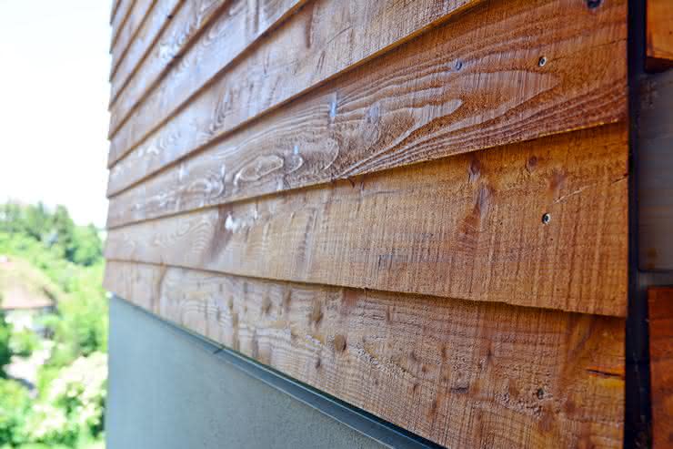 Europäische Lärche Fassadenprofil fein gesägt, naturbelassen 