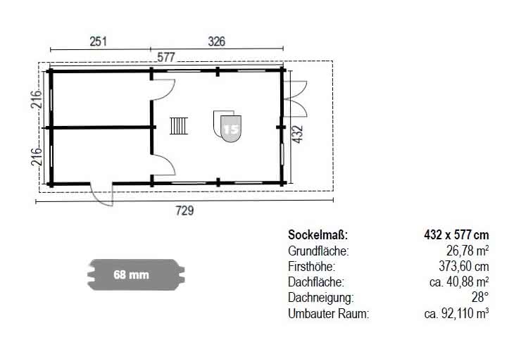 Ferienhaus Mainz 68 mm 432 x 577 cm 