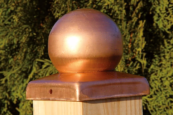 Pfostenkappen aus Metall für 90x90 mm Pfosten 