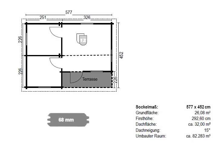 Ferienhaus Kassel 68 mm 577 x 452 cm 
