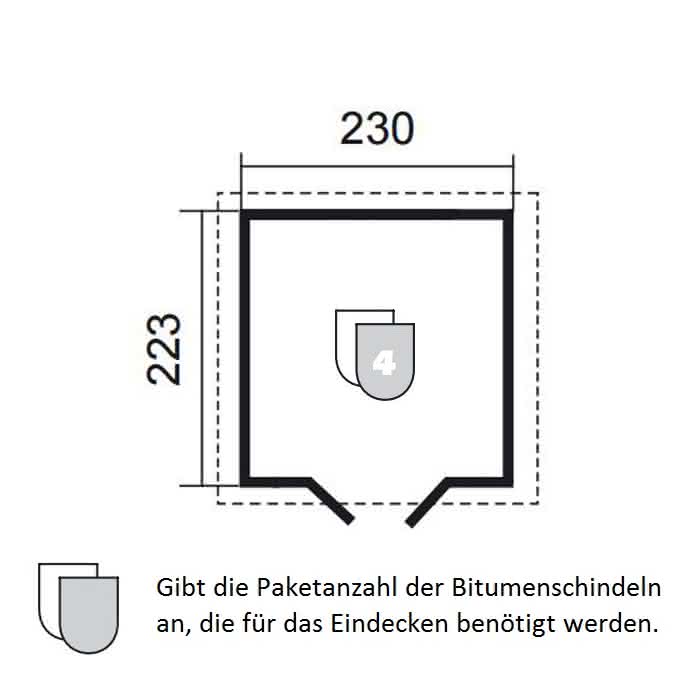 Gartenhaus - Gerätehaus -Geräteschuppen Holz 230 x 223 cm