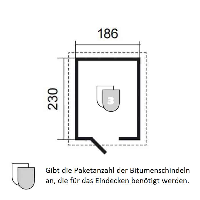 Gartenhaus - Gerätehaus -Geräteschuppen Holz 186 x 230 cm