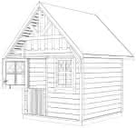 Schwedenhaus als Gartenhaus 240 x 240 cm