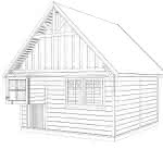 Schwedenhaus als Gartenhaus 390 x 390 cm