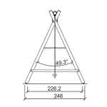 Doppelschaukel Lotta, extra robust mit Podest 