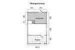 Blockhaus mit Schlafboden 444 x 539 cm (ohne Terrasse)