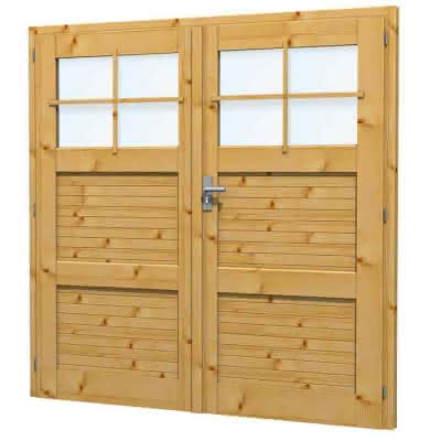 Blockhaus-Tür T 2 Eco-1, 180x180 cm, DIN rechts, einfachverglast, für 45 mm BB T 2 Eco-1 DIN re | 45 mm