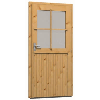 Blockhaus-Tür T 11, 90x190 cm, einfachverglast, DIN rechts, für 45 mm BB T 11 DIN re | 45 mm