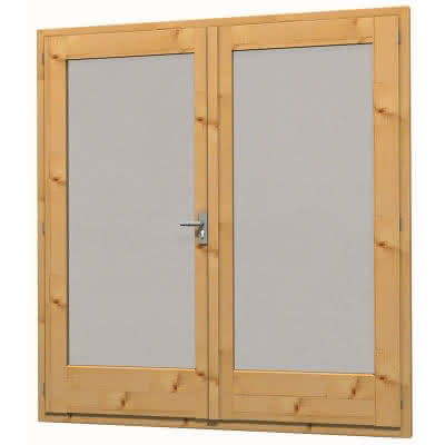Blockhaus-Tür Greena, 180x190 cm, einfachverglast, DIN links, für 45 mm BB Greena DIN li | 45 mm