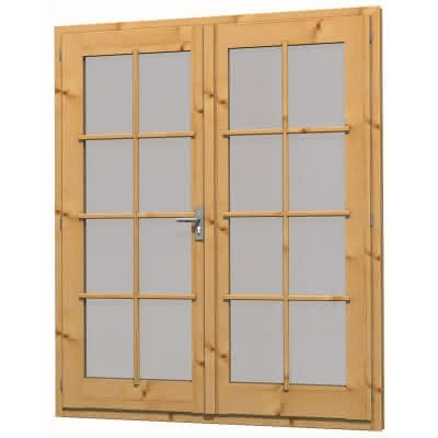 Blockhaus-Tür Lodge, 160x190 cm,  einfachverglast, DIN links, für 45 mm BB Lodge DIN li | 45 mm