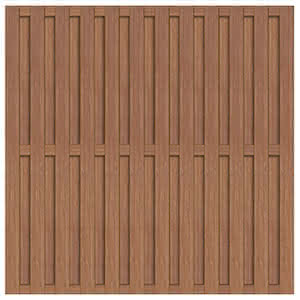 Sichtschutzzaun Borneo, 180x180 cm, Bangkirai, FSC-zertifiziert (FSC 100%) 180 x 180 cm