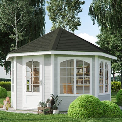 8-Eck Gartenpavillion Grunewald Typ 1 Ø 433 cm 