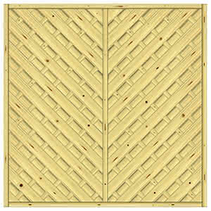Diagonal Dichtzaun Saragossa 180x180 cm geschlossen KDI Struktur 180 x 180 cm geschlossen | KDI Struktur