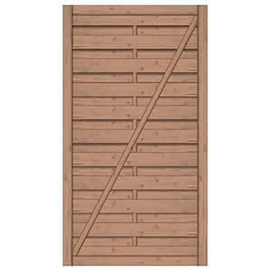 Dichtzaun Madras 100x180 cm Tür Fichte hellbraun 100 x 180 cm Tür | Fichte Hellbraun