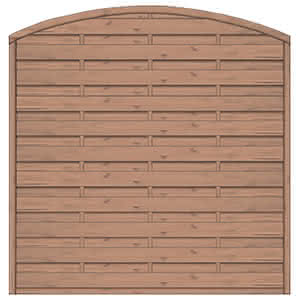 Bogendichtzaun Monegro 180x180/161 cm geschlossen Fichte hellbraun 180 x 180/161 cm geschlossen | Fichte hellbraun