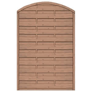 Bogendichtzaun Monegro 120x180/161 cm geschlossen Fichte hellbraun 120 x 180/161 cm geschlossen | Fichte hellbraun