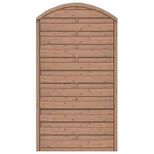 Bogendichtzaun Monegro 100x180/161 cm geschlossen Fichte hellbraun 100 x 180/161 cm geschlossen | Fichte hellbraun